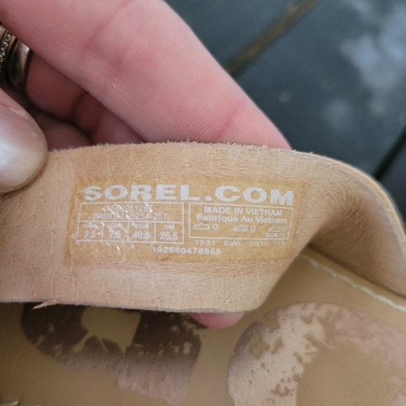 Sorel Women's 9.5 Ella Rose Gold Natural Slip On Sandals Slides Comfort - Picture 5 of 8